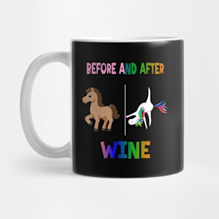 Before and after wine Mug